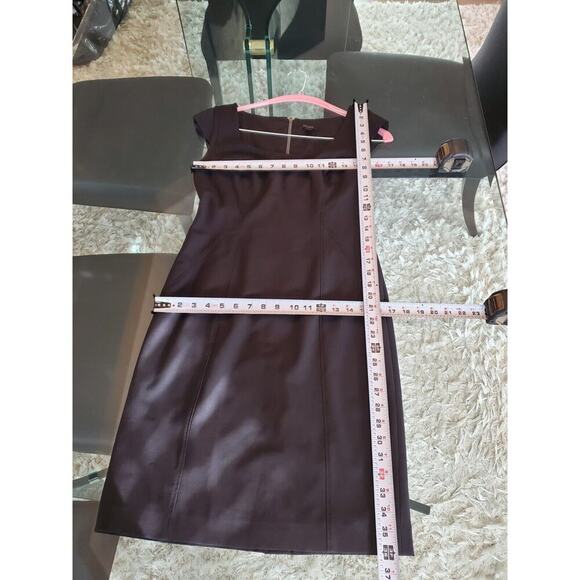 Ann Taylor Women's Black Virgin Wool Scoop Neck Short Sleeve Knee Length Dress 2 - Picture 9 of 10